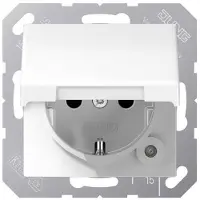 JUNG AS 1520 KL WW Presa di corrente con coperchio incernierato bianco alpino AS500
