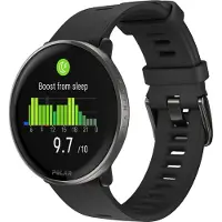 Polar - Orologio GPS per il fitness e il benessere - Ignite 3 TI Silver Black in Titanio - Nero