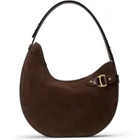 Ralph Lauren Tasha Borsa a spalla Vera Pelle 32 cm marrone