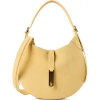 Ralph Lauren Polo ID Borsa a spalla Vera Pelle 25 cm giallo