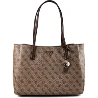GUESS shopping bag noelle ii con logo all over marrone