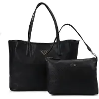 GUESS per donna. HWEVG951428 Borsa tote Victoria 2 in 1, nera (OSFA), Nero, Casual, Poliuretano