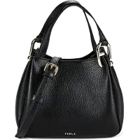 Furla per donna. WE00907-HSF000 Borsa in pelle Nuvola Mini Tote nera (OSFA), Nero, Casual, Classico