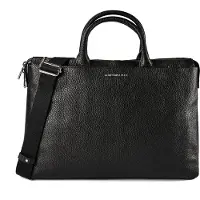 Mandarina Duck Mellow Urban Borsetta Vera Pelle 40 cm Vano porta PC nero