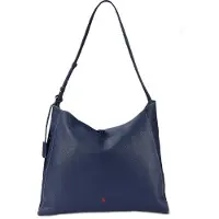 Ralph Lauren per donna. 428P01442001 Borsa messenger Polo Play in pelle blu marino (OSFA), Casual, Navy