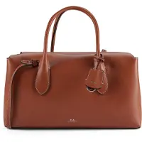 Ralph Lauren per donna. 428977211001 Borsa satchel Bellport in pelle marrone (OSFA), Casual