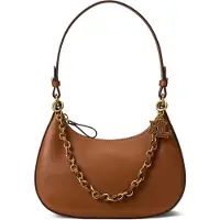 Ralph Lauren per donna. 431P11747001 Borsa a tracolla media Marcy in pelle marrone (OSFA), Casual