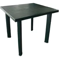 Mojawo Tavolo da giardino in plastica, colore verde, dimensioni 80x75x72 cm