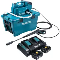 Makita DHW 080 PT2K Idropulitrice a batteria 36 V ( 2x 18 V ) 80 bar 380 l/h Brushless + 2x batteria ricaricabile 5,0 Ah + doppio caricatore