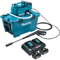 Makita DHW 080 PF2K Idropulitrice a batteria 36 V ( 2x 18 V ) 80 bar 380 l/h Brushless + 2x batteria ricaricabile 3,0 Ah + doppio caricatore