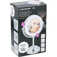 Dunlop LED make-up mirror 15 cm chrome
