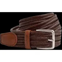 Gant per uomo. 9940161 Cintura in pelle elastica intrecciata marrone (85 cm), Casual, Classico