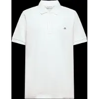 Gant unisex per bambino. 902553 Polo Shield Teens in piqué bianco (9/10años= 134/140cm), Casual, Cotone, Classico, Manica corta, moda per ba