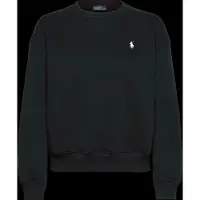 Ralph Lauren per donna. 211971697003 Felpa nera girocollo in pile (XS), Nero, Casual, Cotone