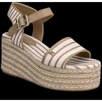 Tommy Hilfiger per donna. FW0FW09284 Sandali beige Jamie (39), Tessuto, 5 a 8cm, Fibbia, Casual