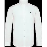 Ralph Lauren per donna. 211891376001 Camicia bianca in cotone slim fit (44), Bianco, Casual, Classico, Manica lunga