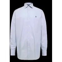 Ralph Lauren per uomo. 712827063001 Camicia in popeline Custom Fit blu (42), Casual, Cotone, Classico, Manica lunga
