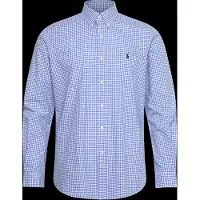 Ralph Lauren per uomo. 710928255004 Camicia in popeline elasticizzato blu su misura (S), Casual, Cotone, Classico, Manica lunga