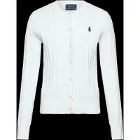 Ralph Lauren per ragazza. 313543047064 Cardigan bianco in cotone lavorato a trecce ((M) 8/9años= 136/142cm), Casual, moda per bambini