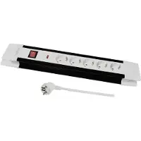 Logilink Striscia di prese a 5 vie con interruttore on/off bianco/nero 3 m (in blocco)