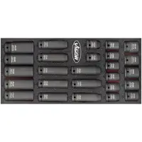 Vigor V5602 Set di chiavi a bussola ∙Quadro cavo da 1/2 pollice (12,5 mm) ∙ Profilo esagonale esterno ∙ 10 - 24 ∙ Numero di utensili: 26