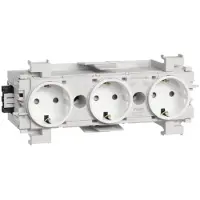 Hager GS30019016 Steckdose 3-fach Wago Steck/Klemmtechnik (GS30019016)