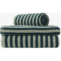 Bongusta Naram Hand Towels Asciugamano (50 x 80 cm, sea foam / deep teal)