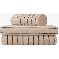 Bongusta Naram Bath Towels Telo da spiaggia (70 x 140 cm, creme /blu)