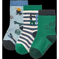 Liewood Kid's Silas Socks 3-Pack Calze casual Bambini (22-24, verde)