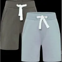 Minymo Boy's Basic 53 Sweat Short (2-Pack) Pantaloncini Bambini (140, grigio)