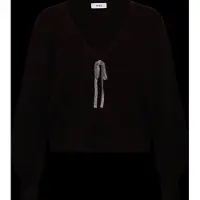 Reiss Bow Cardigan Black Taglia: M | Maglie a manica lunga Outlet | Donna | Nero