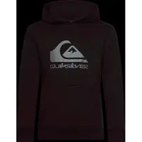 Quiksilver Kid's Comp Logo Hoodie Felpa con cappuccio Bambini (8, nero/grigio)