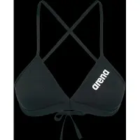 Arena Women's Team Swim Top Tie Back Solid Parte superiore bikini Donna (38, nero)