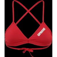 Arena Women's Team Swim Top Tie Back Solid Parte superiore bikini Donna (36, rosso)