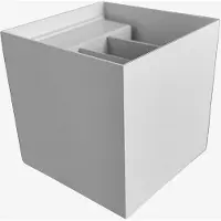 Dyberg Larsen Applique a LED Venus, bianco, larghezza 10 cm