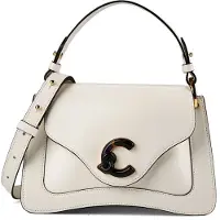 Coccinelle C-Me Borsetta Vera Pelle 24 cm bianco