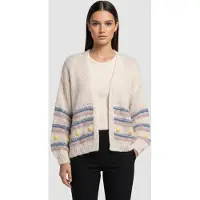 Rich & royal Multicoloured Stripe Cardigan With Pompoms Pearl White Taglia: XS | Giacche Outlet | Donna | Bianco