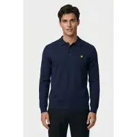 Lyle & Scott Golf Long Sleeve Knitted Polo Ryder Blue Taglia: XS | Maglioni a maglia Outlet | Uomo | Blu