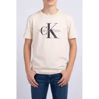 Calvin Klein Boys Light Monologo S/s T-shirt Whitecap Gray Taglia: 12 | T-shirt Outlet | Unisex | Grigio