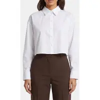 Calvin Klein Solid Boxy Cropped Shirt Brilliant White Taglia: M | Magliette intime Outlet | Donna | Bianco