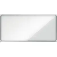 Nobo Vetrina Espositiva Da Interno Premium Plus 27xa4 Con Superficie Magnetica Bianca E Porta Scorrevole