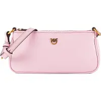 Pinko Half Moon Borsa a tracolla Vera Pelle 23 cm rosa