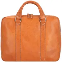 Leonhard heyden Bergamo Valigetta Vera Pelle 38 cm Vano porta PC marrone