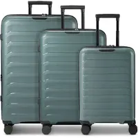 D&N Toronto 4 ruote Set di valigie 3 pezzi espandibile blu