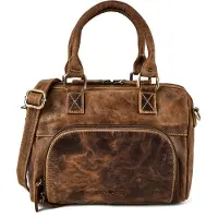 Greenburry Vintage Borsetta Vera Pelle 25.5 cm marrone