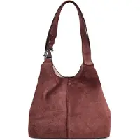Coccinelle borsa a spalla c-easy in pelle scamosciata berry