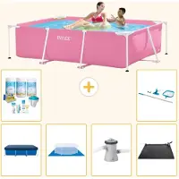 Intex Piscina fuori terra rettangolare - 220x150x60 cm - 7 pezzi - SCB97
