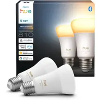 Philips Hue White Ambiance Smart LED E27, 6 W, 810 lm, CCT, confezione da 2