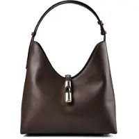 Furla Goccia Borsa a spalla Vera Pelle 30 cm marrone
