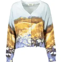 Desigual , cardigan con paesaggio, Donna, Cotone, Blu, S